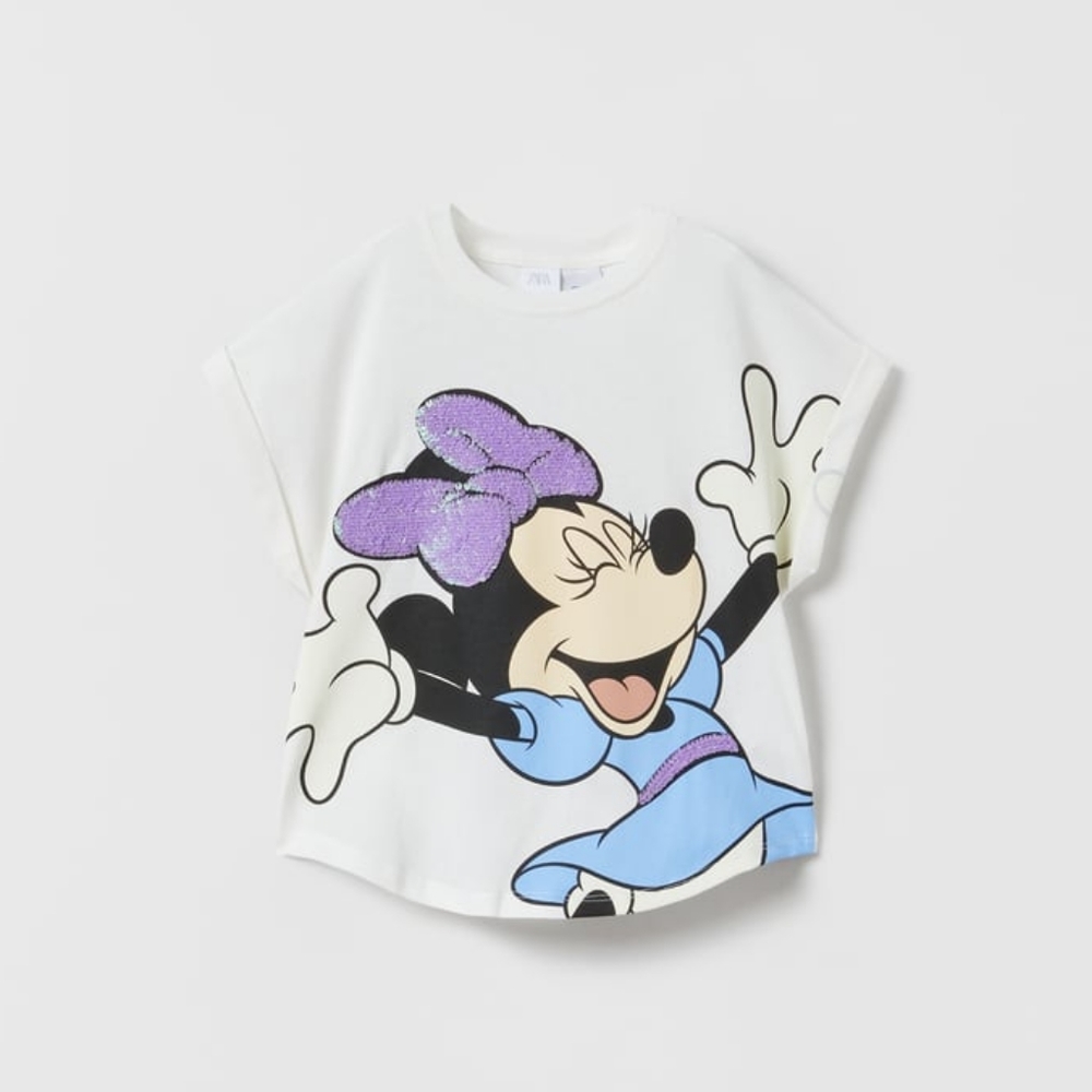 Zara Kids Limited Edition Mickey Mouse Disney Sequin Top